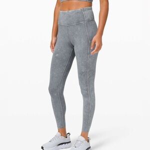 Lululemon Fast and Free High Rise Ice Dye. Size 2